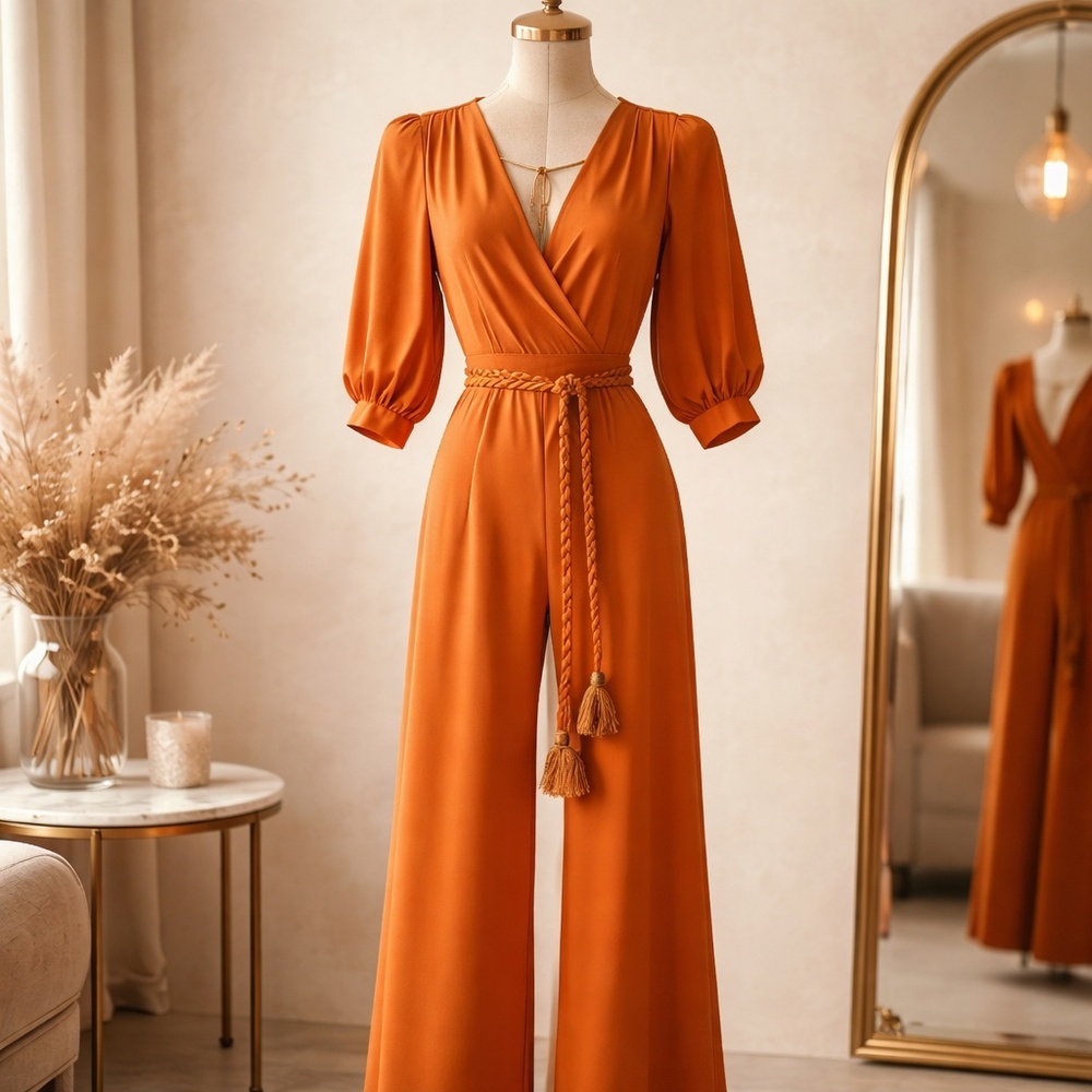 Burnt orange jumpsuit